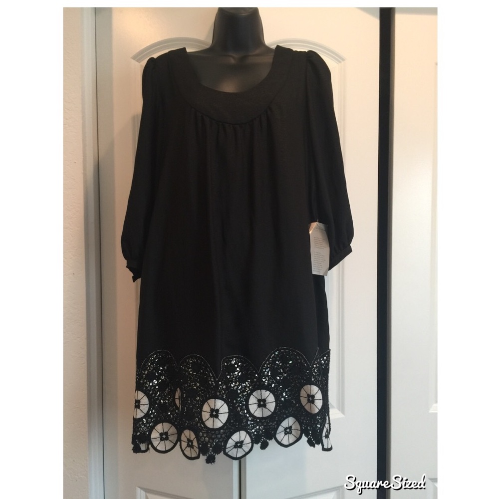 Ali Ro Black Sequin Dress. NWT