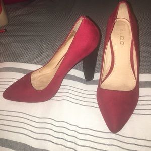 Aldo suede heels