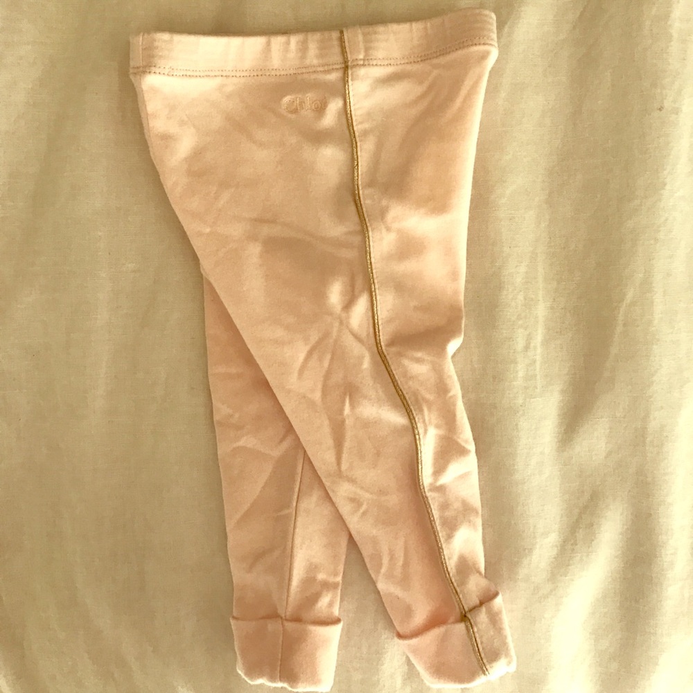 Chloe baby girl leggings! Never worn! Size 6 month