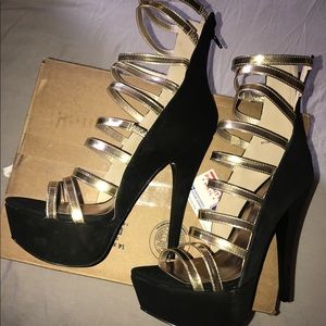Black & Gold heels