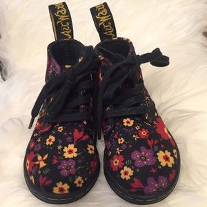 Toddler Doc Martens canvas Laney B floral boots