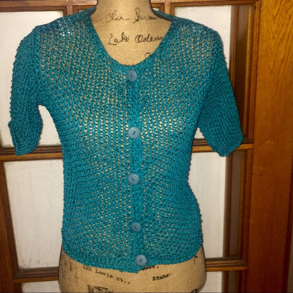 Crochet sweater by Sisley