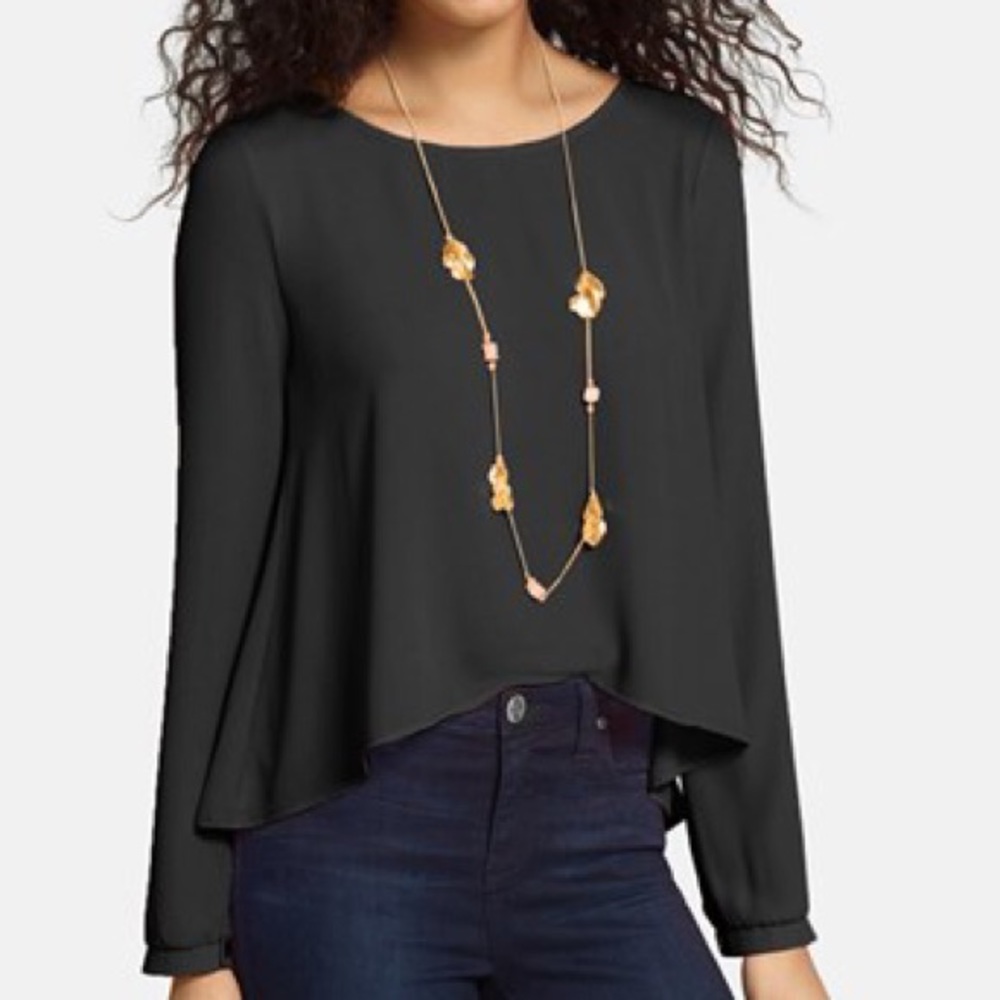 Lush Scoop Back Woven Tee