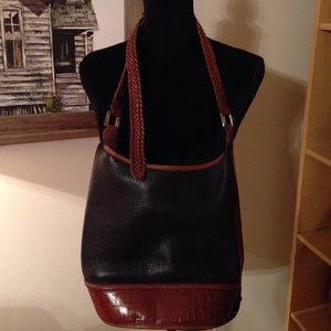 Brighton leather saddle/satchel style handbag