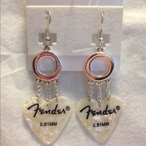 Fender Heart Guitar Pick Earrings