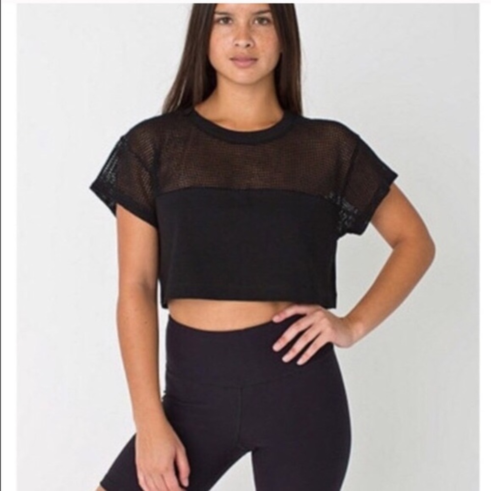 Closing in 1 day! American apparel net crop top