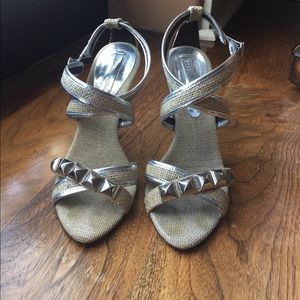 BCBGMAXAZRIA Rockstud espadrille heels