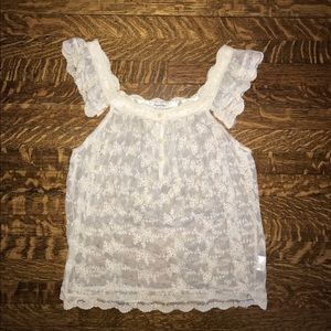 Dainty cream lace top