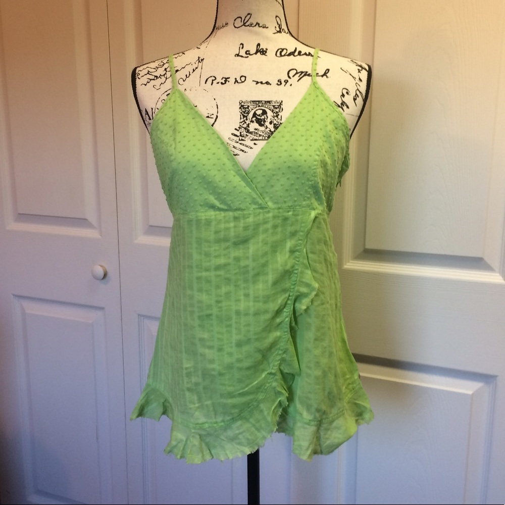Quizz Lime Green Tank Top, Size Large