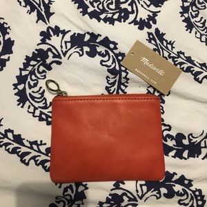 NWT Madewell orange mini wallet