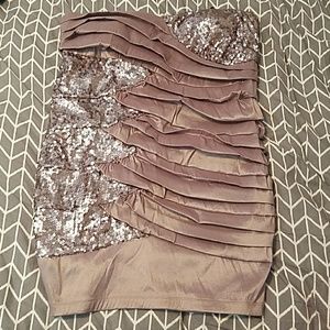 Taupe Sequin Dress Plus Size NWT