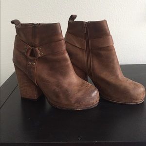 Jeffrey Campbell brown leather booties
