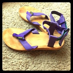 Purple Teva Originals, Worn Twice! Size 7