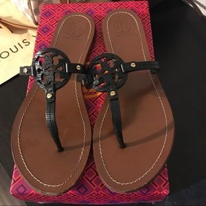 Tory Burch Mini Miller Flat Thong Black
