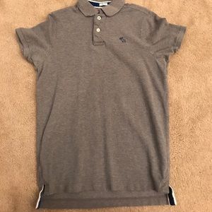 Abercrombie and Fitch polo - grey - L