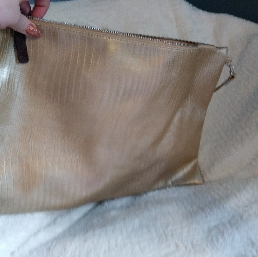 Light gold hobo , squared bag