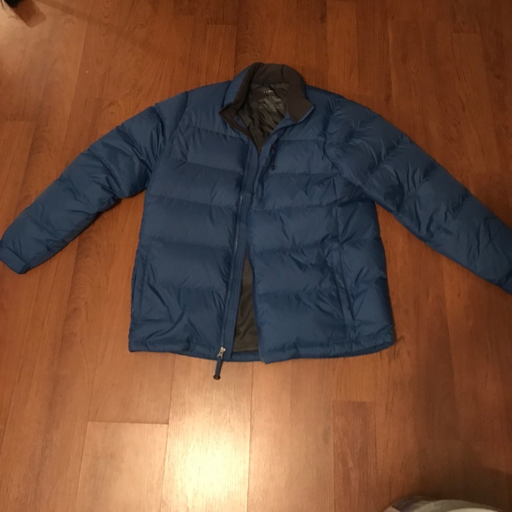 Blue L.L Bean Goose Down Jacket