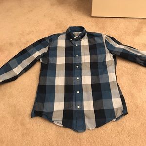 JCrew indigo check shirt - Medium slim