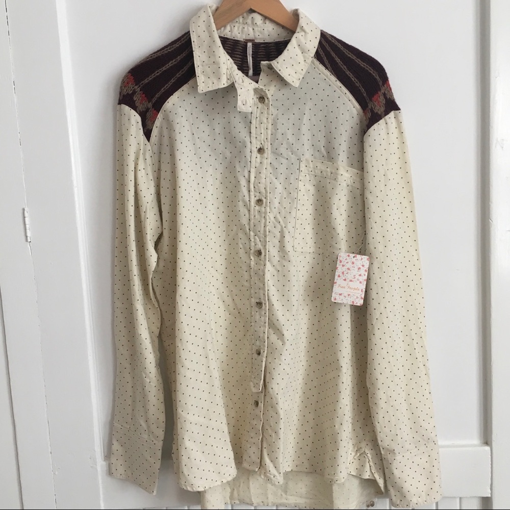Free People Sage Button Down - Picture 3 of 4