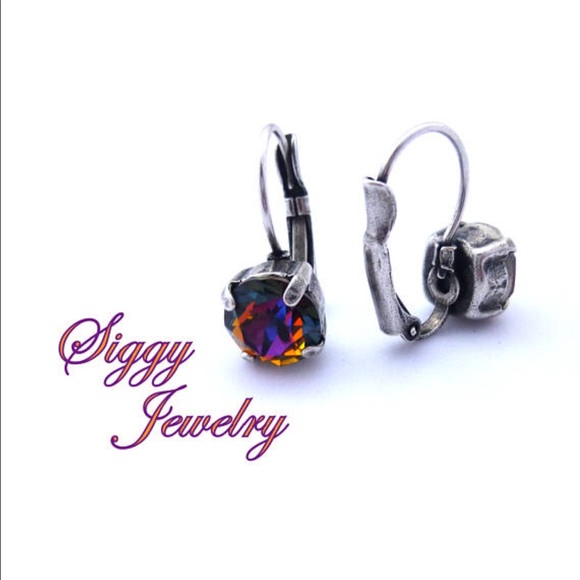 Swarovski Crystal Earrings in Crystal Volcano - Picture 5 of 7