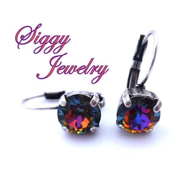 Swarovski Crystal Earrings in Crystal Volcano - Picture 6 of 7