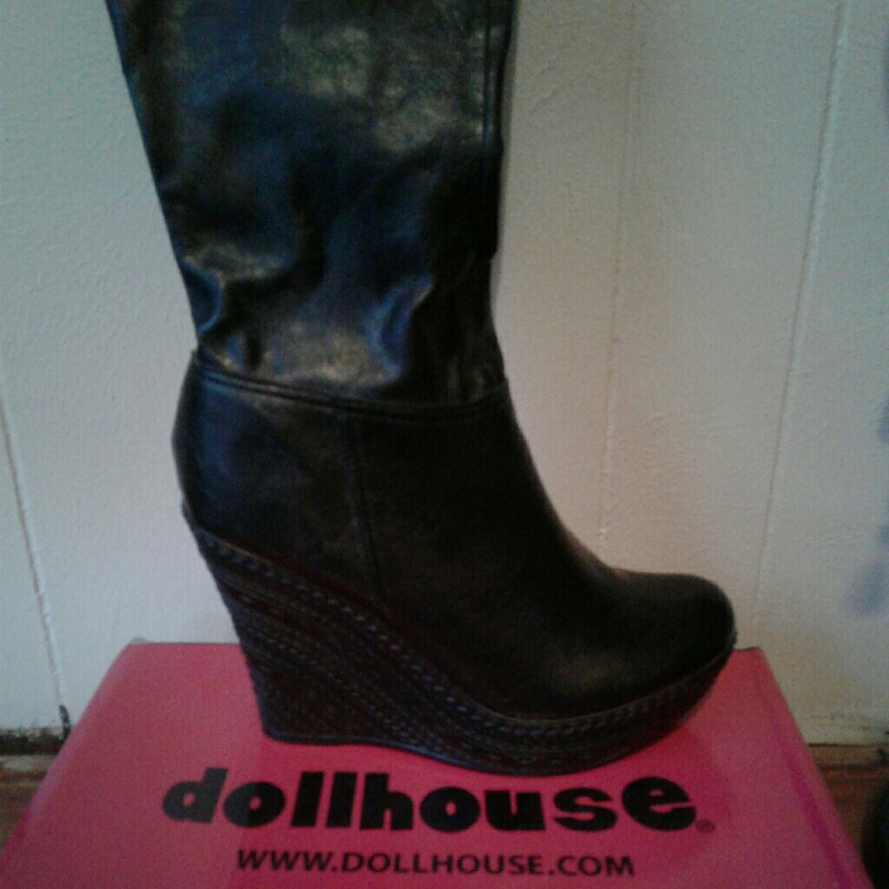 Dollhouse Platform Knee Boots