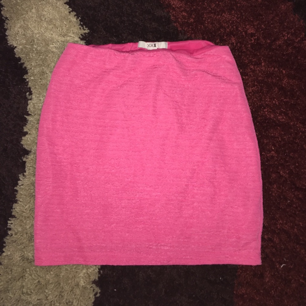 Pink mini skirt