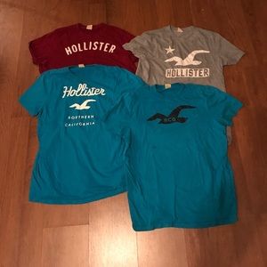 4 men's Hollister shirts