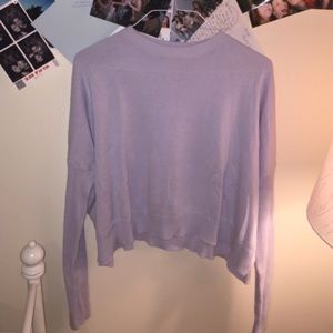 Lavender Silence + Noise Cropped Sweater