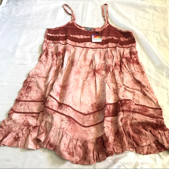 Boho Hippie Festival Crochet Detail Tie Dye Dress - Picture 4 of 7