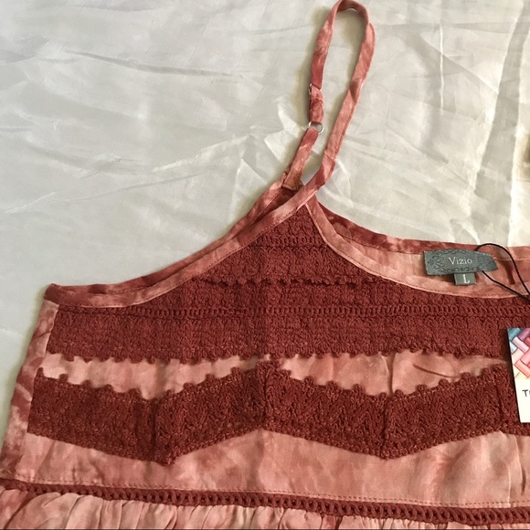 Boho Hippie Festival Crochet Detail Tie Dye Dress - Picture 6 of 7