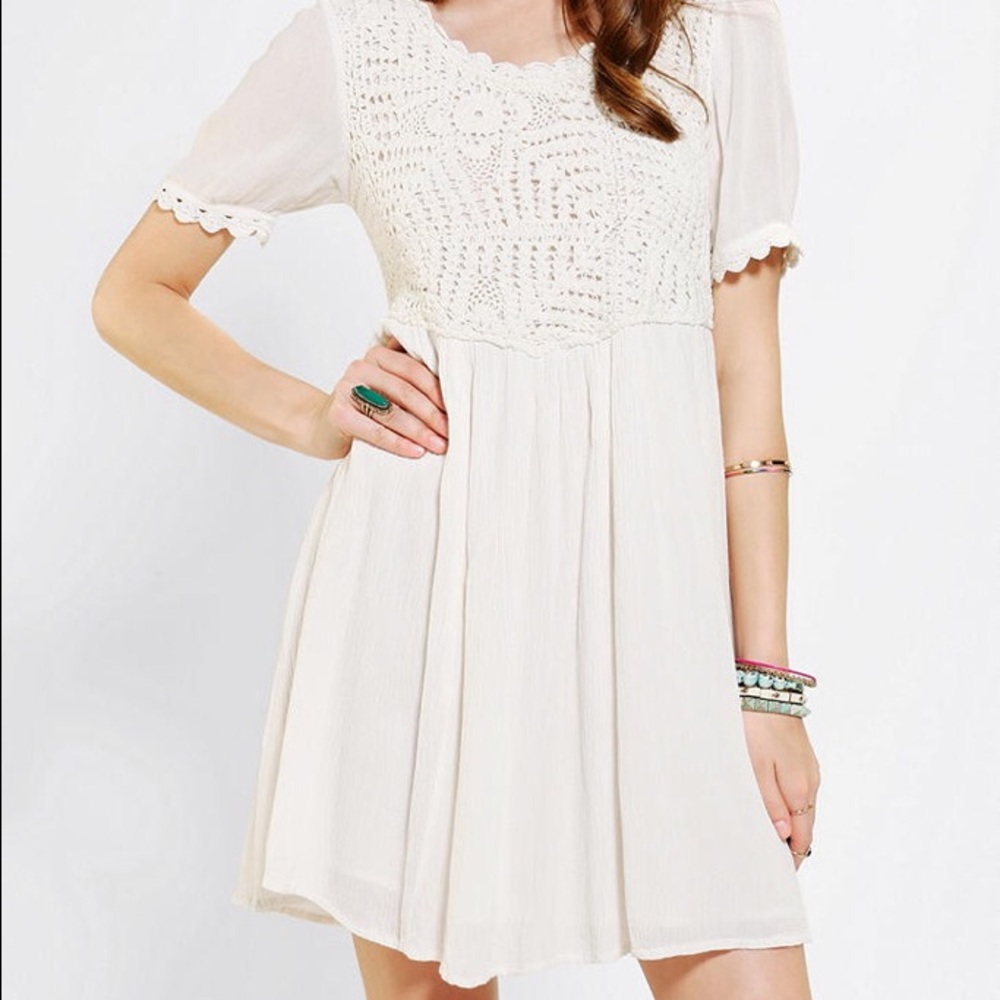 Urban Outfitters cream/off white crochet dress