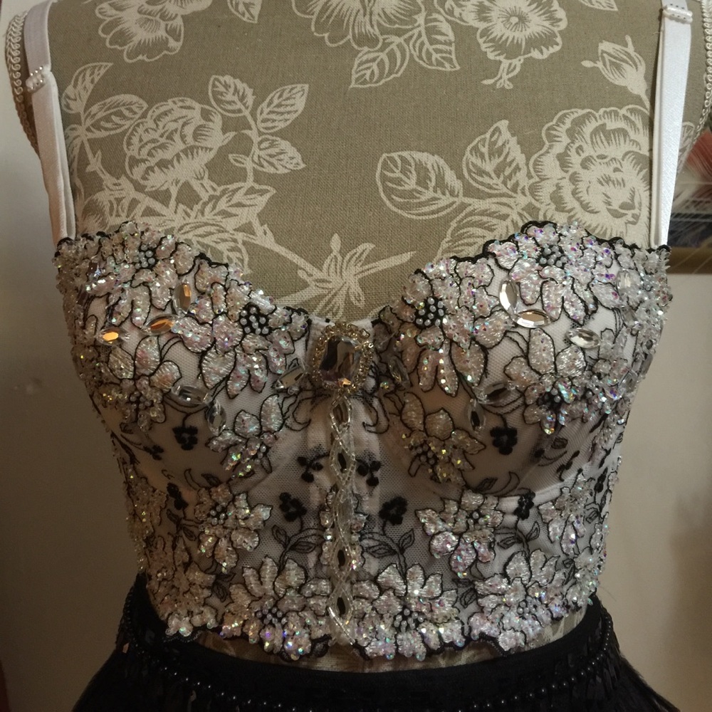 Marciano beaded bustier top