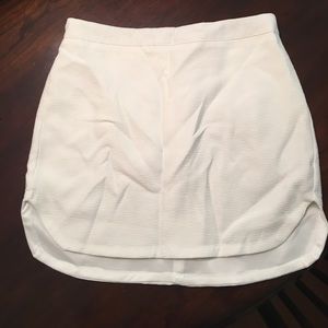 White Zip Up Skirt