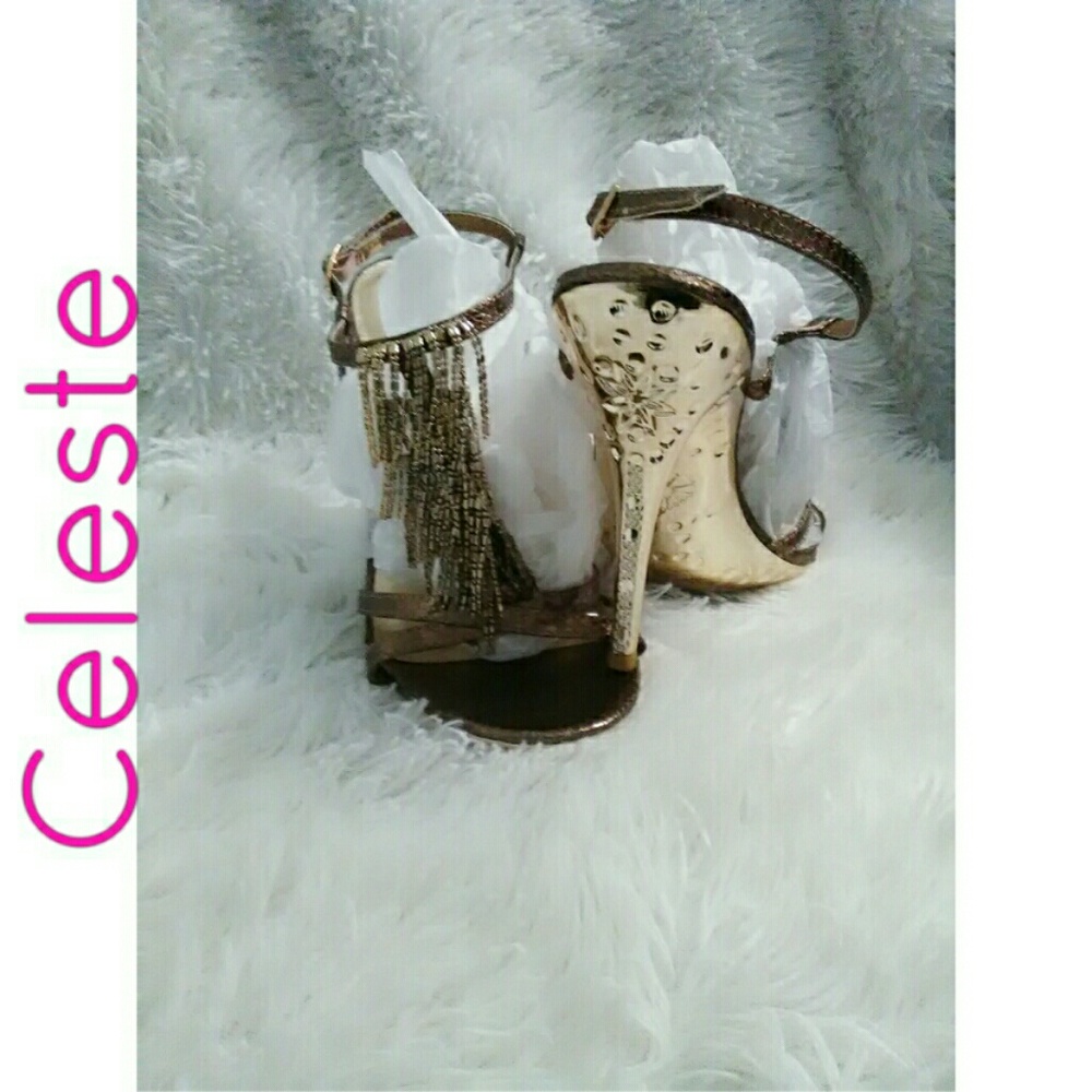 Celeste Beaded Python Sandals
