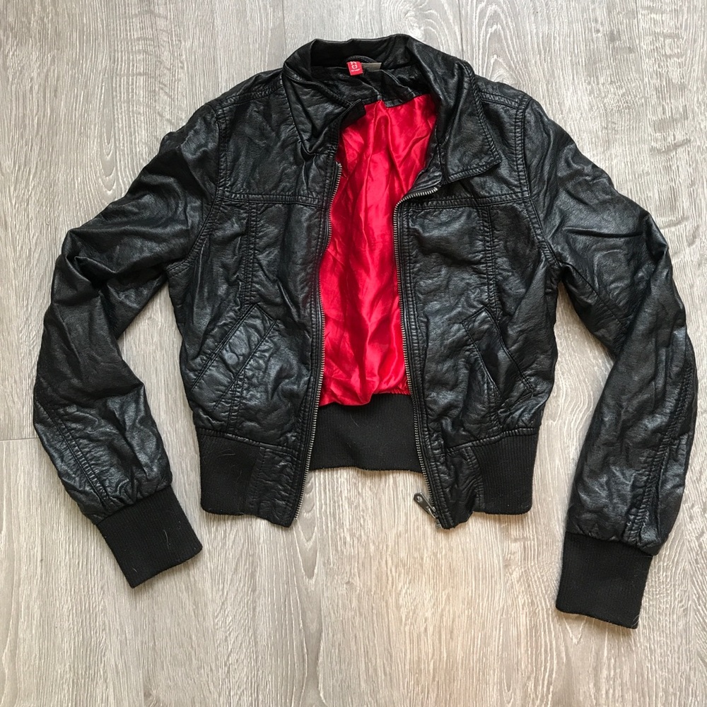 H&M Divided faux leather bomber jacket