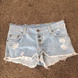 LF distressed shorts