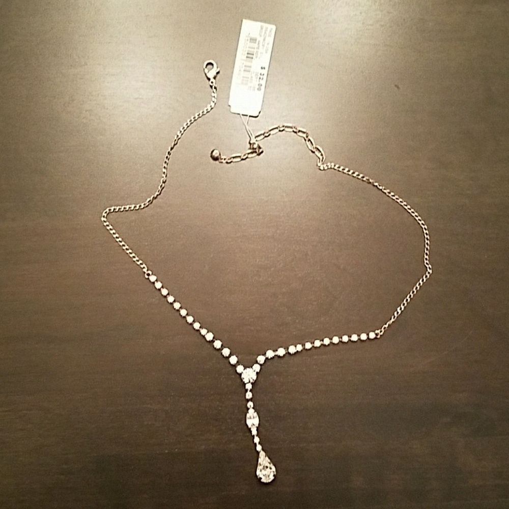 B Jeweled teardrop necklace