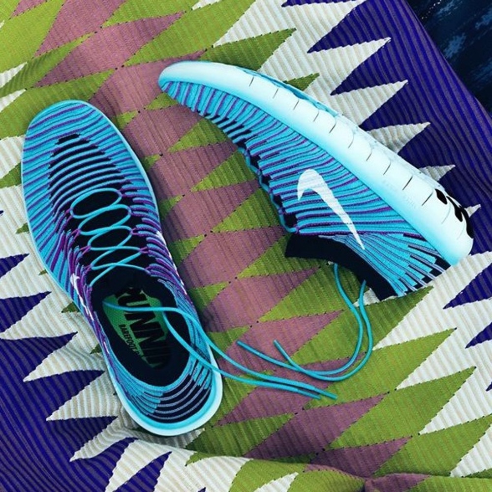 Nike Free Run Motion Flyknit blue Sneakers - Picture 4 of 7