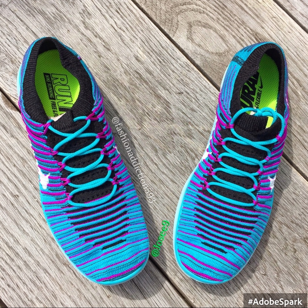 Nike Free Run Motion Flyknit blue Sneakers - Picture 2 of 7