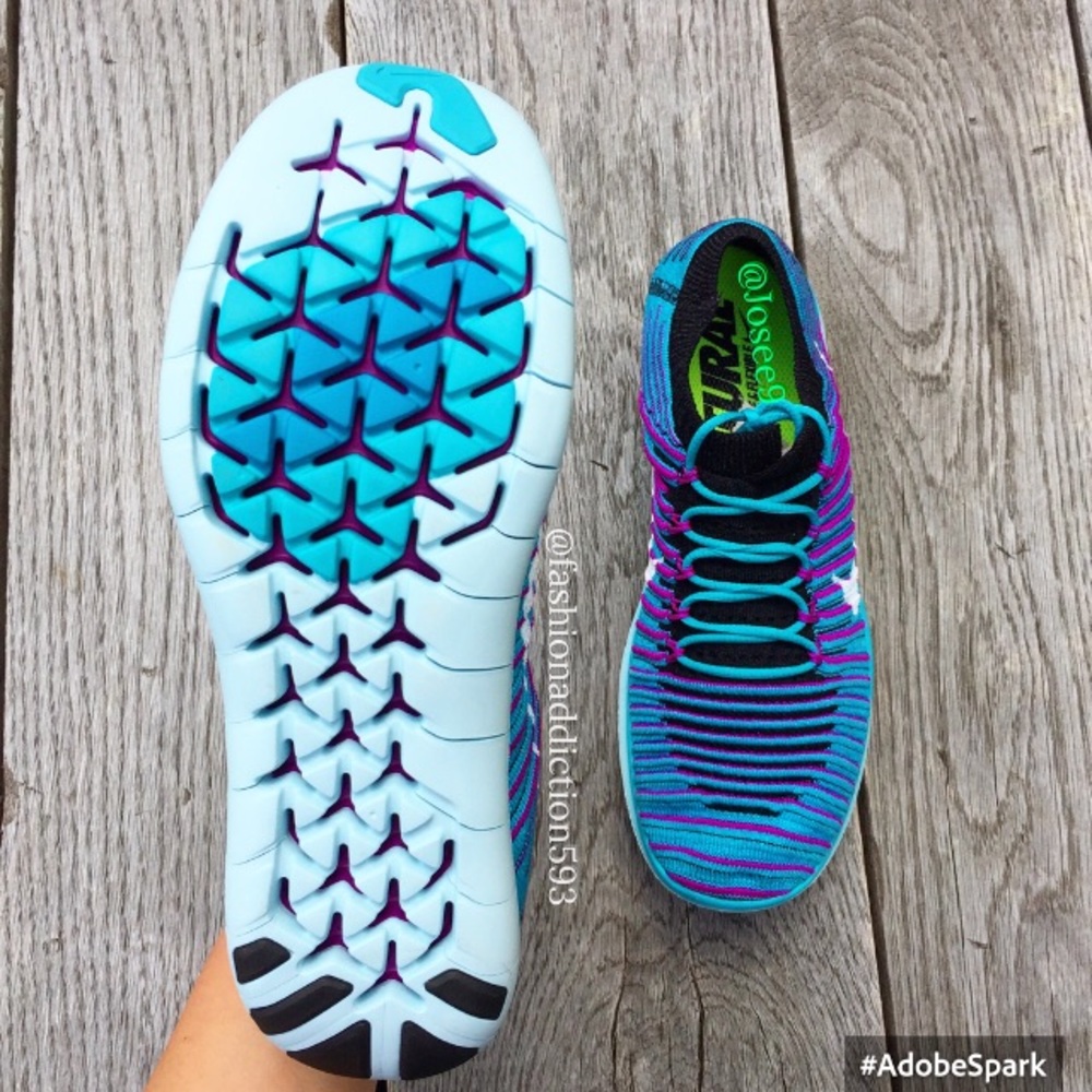 Nike Free Run Motion Flyknit blue Sneakers - Picture 7 of 7