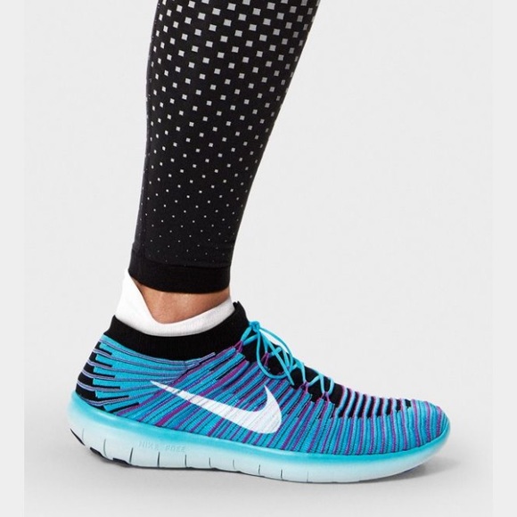 Nike Free Run Motion Flyknit blue Sneakers - Picture 5 of 7