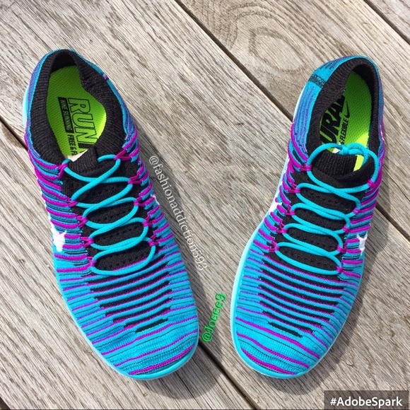 Nike Free Run Motion Flyknit blue Sneakers - Picture 2 of 7