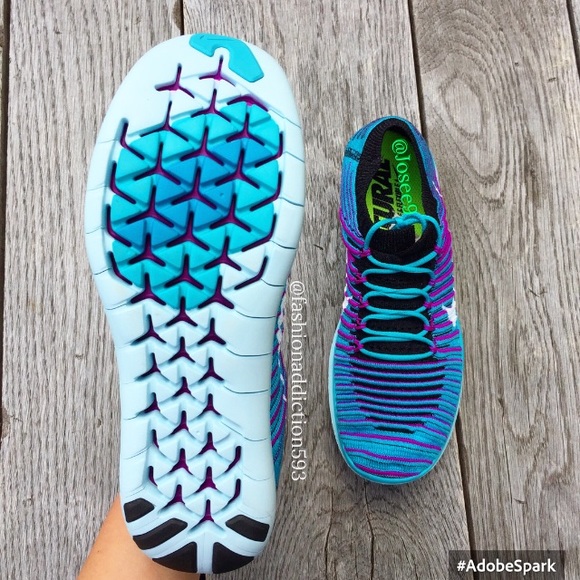 Nike Free Run Motion Flyknit blue Sneakers - Picture 7 of 7