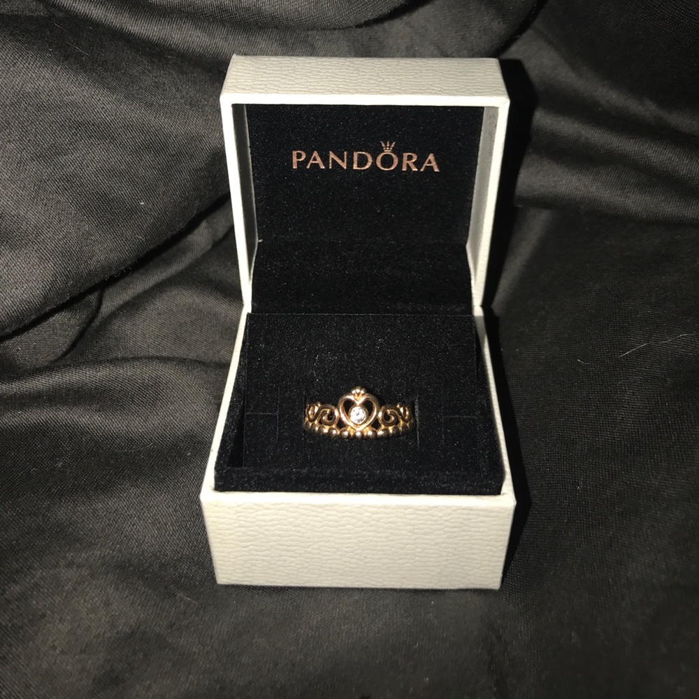 SOLD: Rose Gold Pandora Princess Ring