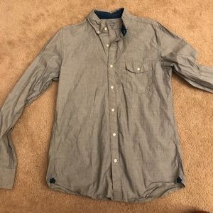 JCrew button down shirt - grey / indigo - medium