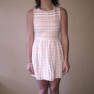 Pale Pink and Cream Striped Sunress