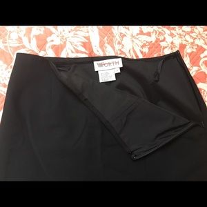 Black Wool Pencil Skirt