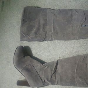 Thigh high suade boots