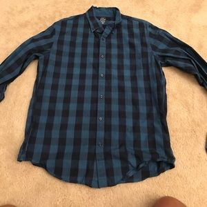 JCrew button down shirt - navy check - Med slim